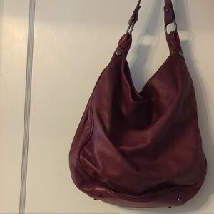 Burnt Sienna 100% Leather Hobo Shoulder Bag